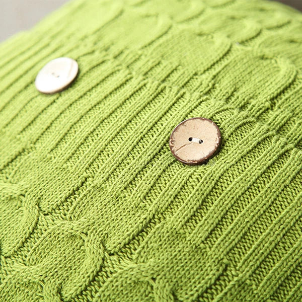 Knitted Cushion Cover Pillowcase Sofa Bed Throw Waist Pillows Case Home Decor