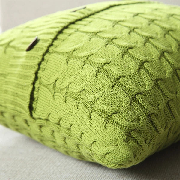 Knitted Cushion Cover Pillowcase Sofa Bed Throw Waist Pillows Case Home Decor