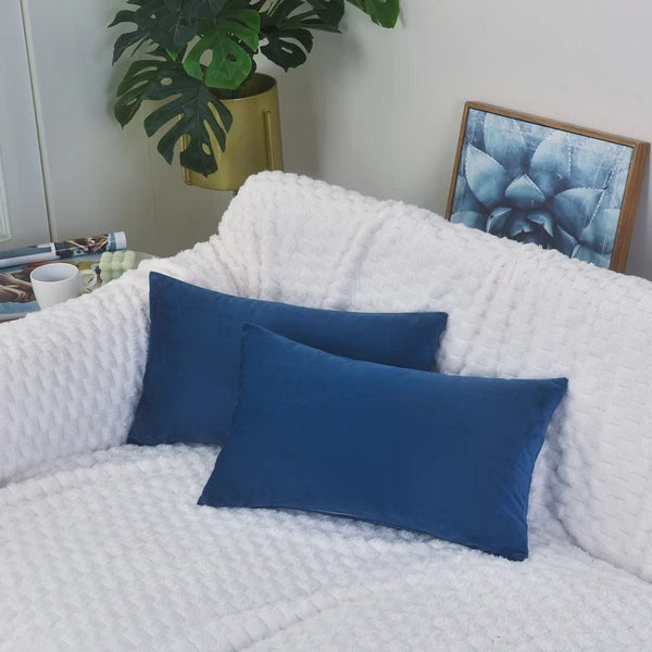 Plain Velvet Cushions Covers 30x51 cm Luxury Soft Velvet Sofa Bed Pillow Cases