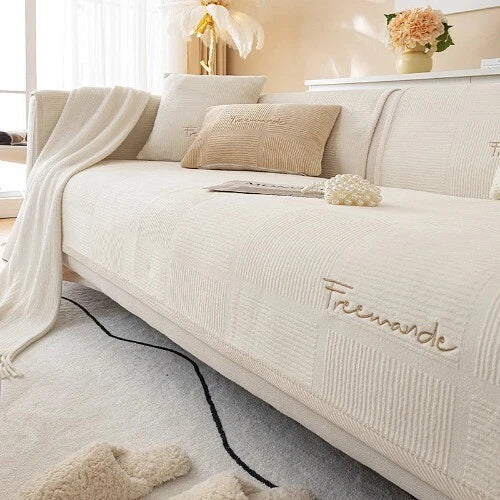 2025 New Winter Milk Plush Sofa Cover for Living Room Plush Sofa Cushion Mat
