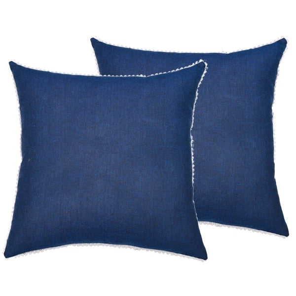 Pillow Covers Cotton Throw Cushion Case Cover Sofa Home Decor Solid with Lace-S2