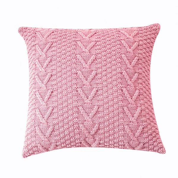 Square Knitted Pillow Case Throw Waist Sofa Bed Cushion Cover Buttons Home Decor