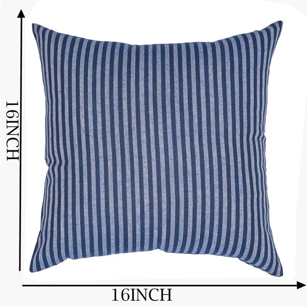 Cotton Cushion Covers Throw Pillow Cover Case Striped Home Sofa Decor-Set of 2