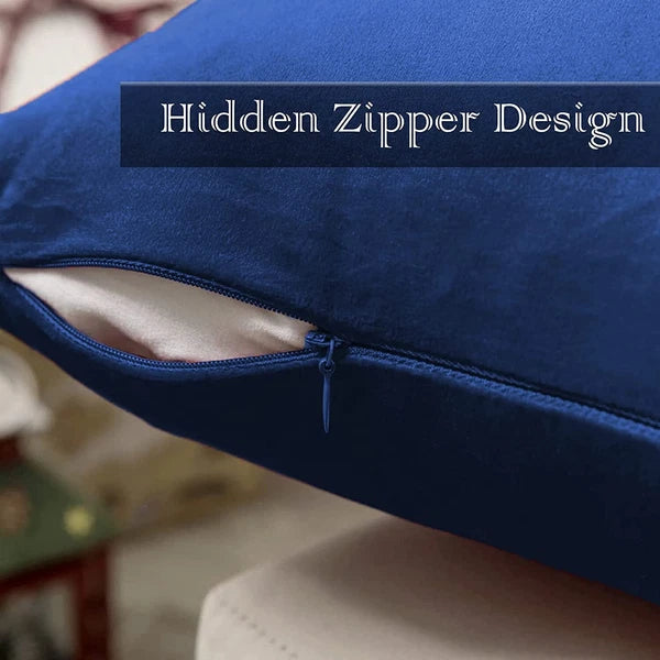 Crushed Cushion Covers or Velvet Cushions 18 x 18 Set of 2 Pair Bed Sofa Pillow