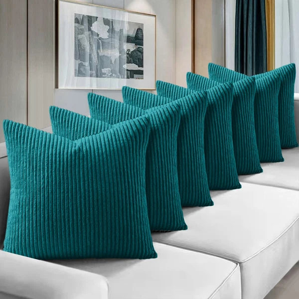 Pack of 1,2,4,6 Velvet Filled Cushion Covers 18x18 Sofa Decor Throw Pillow Cases