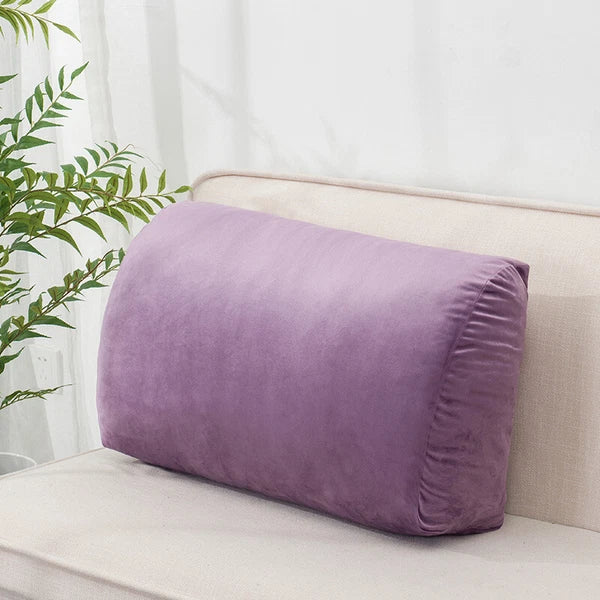 Sofa Triangle Back Cushion Cover Soft Velvet Bed Headboard Backrest Pillow Case