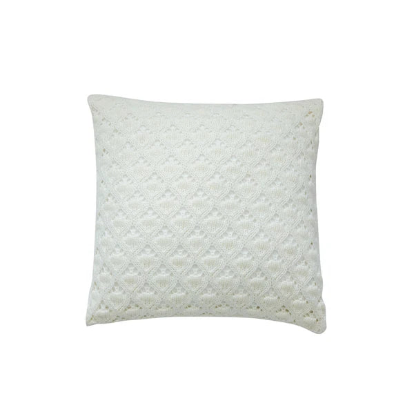 Square Knitted Hollow Pillow Case Cushion Cover Sofa Office Pillow Cover 6 Color