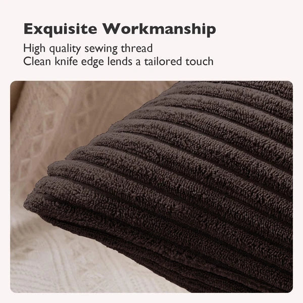 Pack of 1,2,4,6 Velvet Filled Cushion Covers 18x18 Sofa Decor Throw Pillow Cases