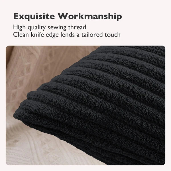 Pack of 1,2,4,6 Velvet Filled Cushion Covers 18x18 Sofa Decor Throw Pillow Cases