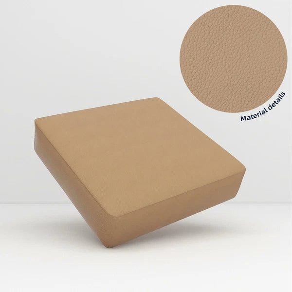 Pb031Cushion Cover*Nude Tan*Faux Leather synthetic Litchi Skin Box Sofa Seat