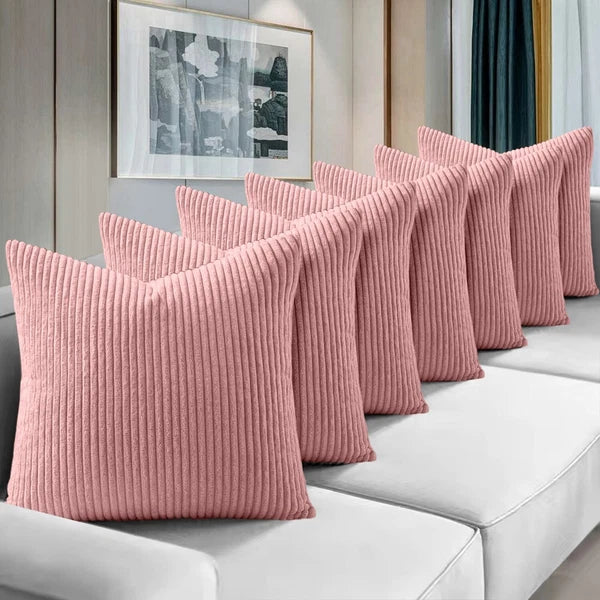 Pack of 1,2,4,6 Velvet Filled Cushion Covers 18x18 Sofa Decor Throw Pillow Cases