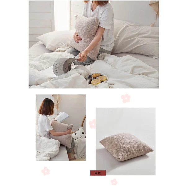 Sofa Waist Cushion Cover Throw Pillowcase Bed Chair Office Pillow Case 45x45CM