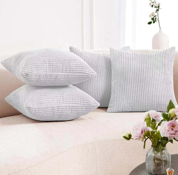 Pack of 1,2,4,6 Velvet Filled Cushion Covers 18x18 Sofa Decor Throw Pillow Cases