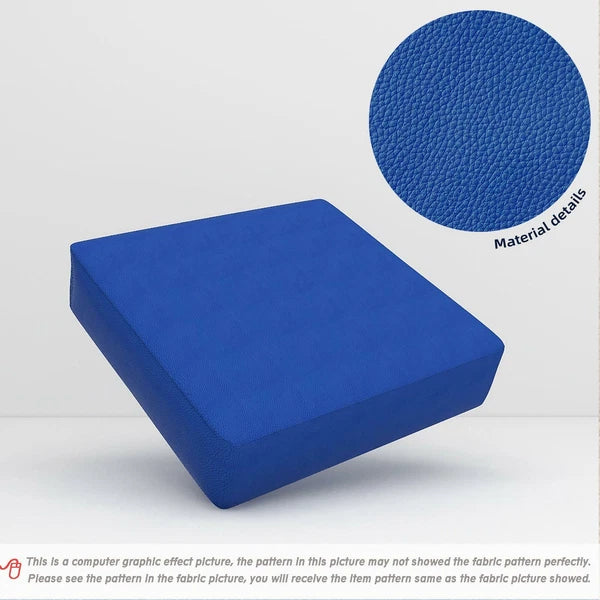 Pb017 Cushion Cover*Middle Blue*Faux Leather synthetic Litchi Skin Box Sofa Seat