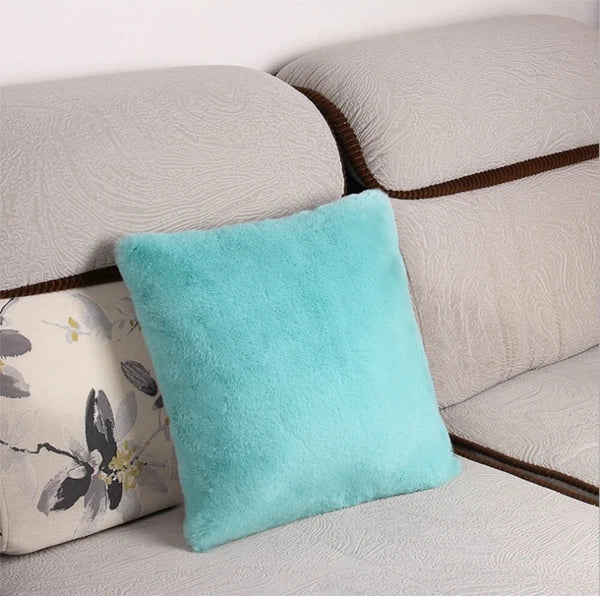 Fluffy Faux Fur Shaggy Soft Sofa Bed Home Car Decor Pillow Case Cushion Cover