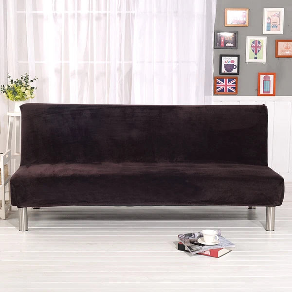 Armless Sofa Bed Cover Futon Full Size Thicker Plush Sofa Slipcover New