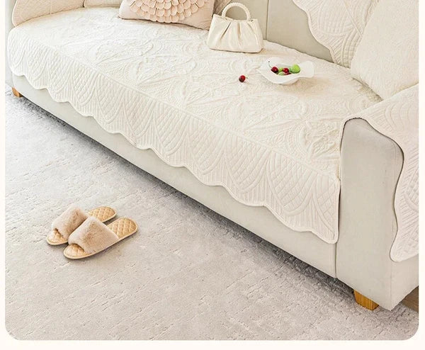 Short Plush Sofa Cushion Living Room Non-slip Sofa Towel Mat Couch Cover Corner