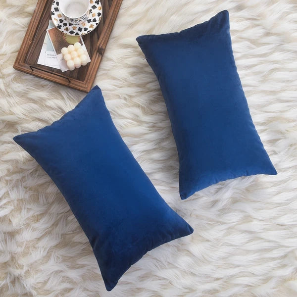 Plain Velvet Cushions Covers 30x51 cm Luxury Soft Velvet Sofa Bed Pillow Cases