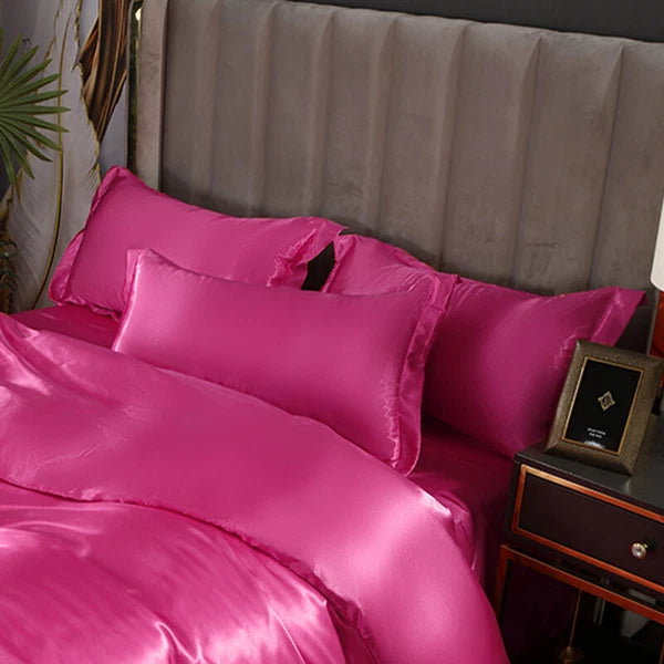 2pcs Satin Pillowcase for Bedding Bedroom Sofa Bed Throw Cushion Covers 48*74cm