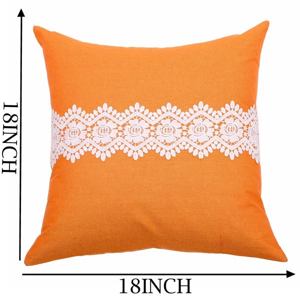 Home Decor Cushion Cover Sofa Decorative Throw Pillowcase Covers Solid with Lace