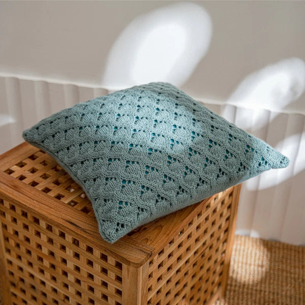 Chunky Knitted Sofa Throw Waist Pillow Case Cushion Covers Square Bedroom Decor