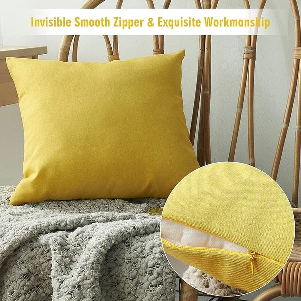 Outdoor Waterproof Cushion Cover Square Pillow Cases for Patio Tent Couch Sofa