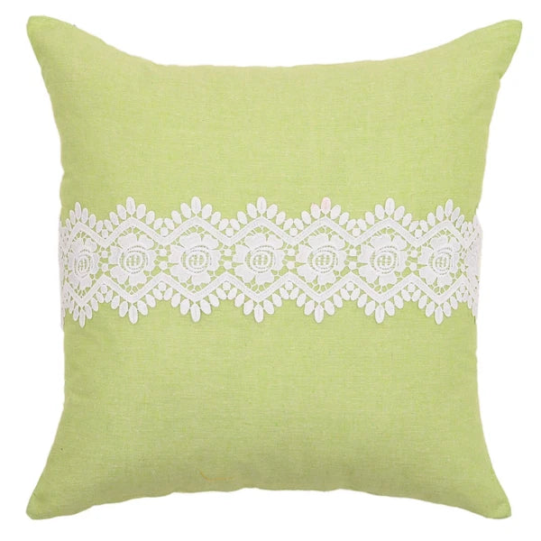 Home Decor Cushion Cover Sofa Decorative Throw Pillowcase Covers Solid with Lace