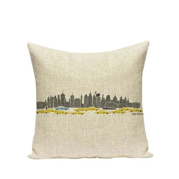 High Quality Cushion Cover Creative Building Car Printed Sofa Bed Chair Home