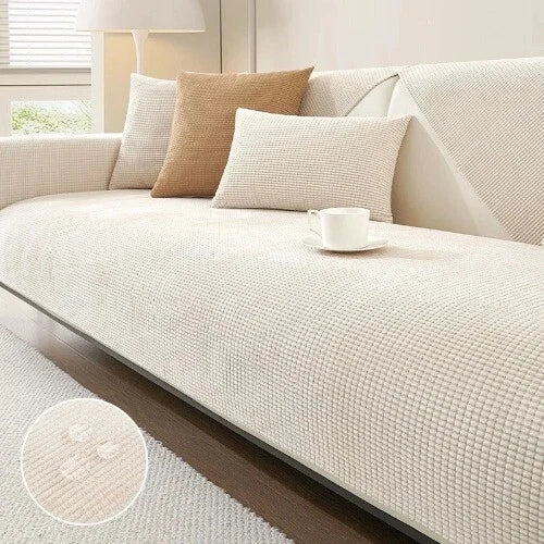 Solid Color Sofa Covers for Living Room Polar FleeceSofa Cushion Mat  Universal