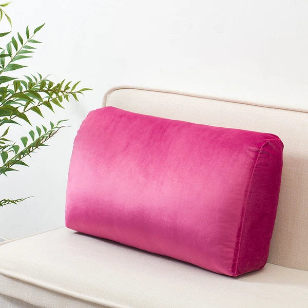 Sofa Triangle Back Cushion Cover Soft Velvet Bed Headboard Backrest Pillow Case