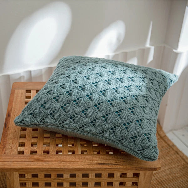 Plain Knitted Pillow Case Cushion Cover Sofa Car Office Pillow Cover Home Decor