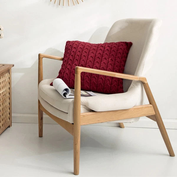 Square Knitted Cushion Cover Waist Pillow Case Sofa Bed Office Throw Home Decor