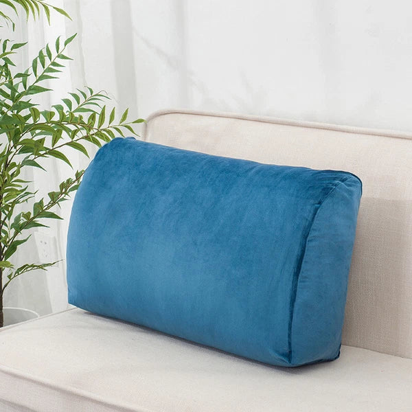 Sofa Triangle Back Cushion Cover Soft Velvet Bed Headboard Backrest Pillow Case