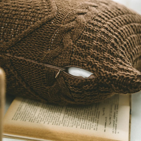 Knitted Pillow Cover Pillowcase Coreless Pillow Cushion Throw Sofa Car Bed Decor