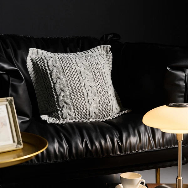 Square Knitted Pillowcase Sofa Bed Throw Waist Cushion Cover Office Pillow Case