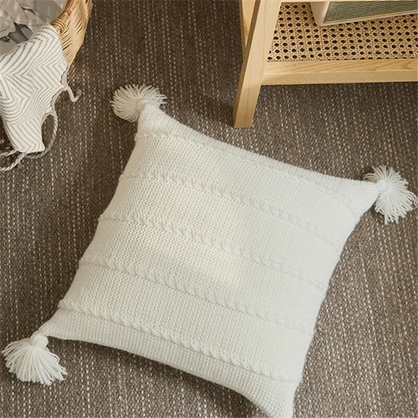 Soft Knitted Cushion Pillow Case Pillows Covers Sofa Bed Office Throw Home Decor