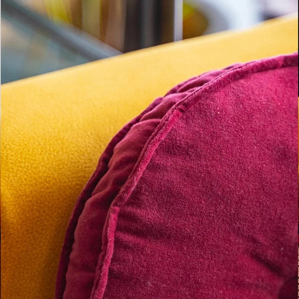 Cotton Velvet round chair pad Cushion(same piping) | Round seat pad for chair |