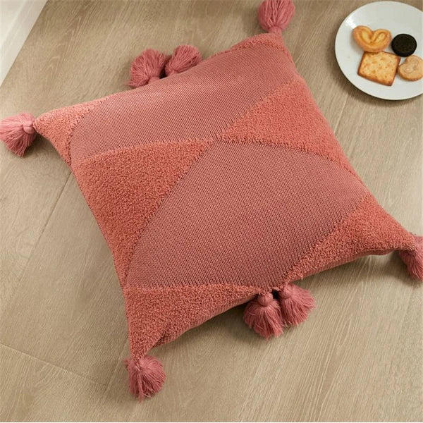 Knitted Cushion Cover Pillowcase Sofa Bed Throw Waist Pillows Case Home Decor