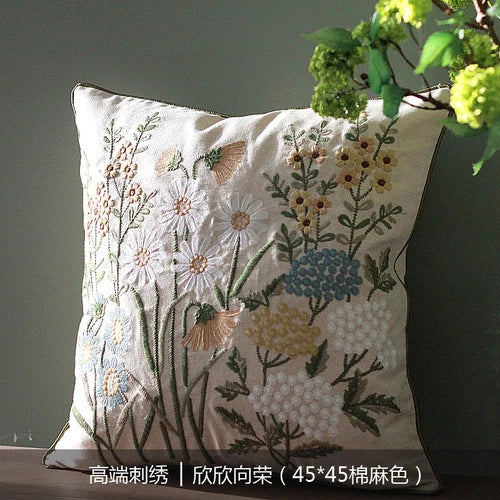 Luxury Cushion Covers for Living Room Sofa Cushion Cover Embroidery Pillowcase