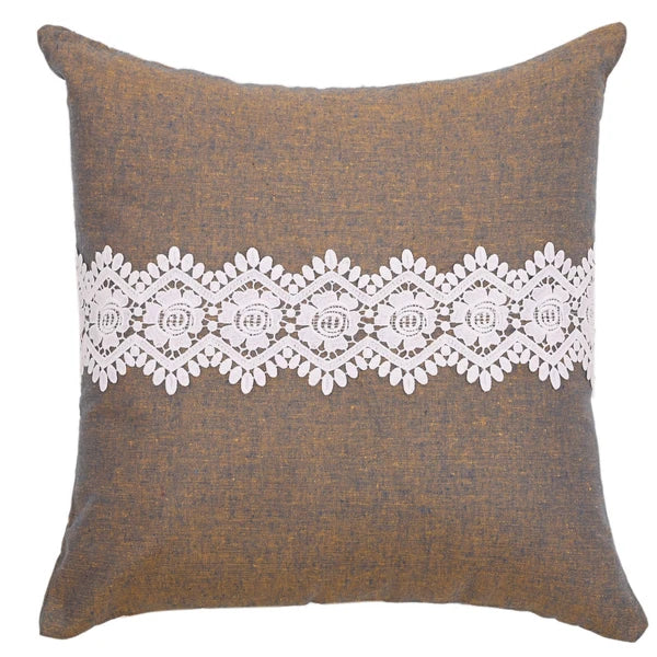 Home Decor Cushion Cover Sofa Decorative Throw Pillowcase Covers Solid with Lace