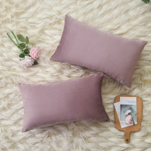 Plain Velvet Cushions Covers 30x51 cm Luxury Soft Velvet Sofa Bed Pillow Cases
