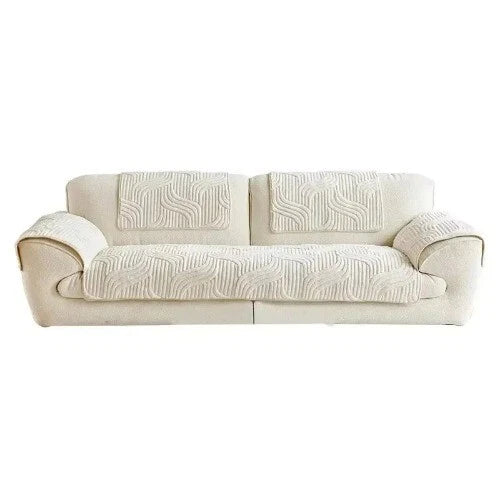 Cream Style Straight Row Cushion Cover Cloth Towel Thickened Plush Sofa Cushion