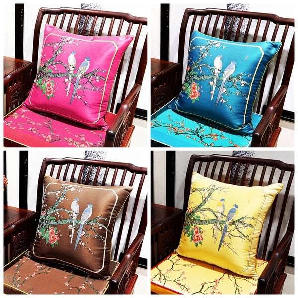 2pcs Chinese Embroidery Throw Cushion Pillow Case Cover Pillowcase Sofa Bed