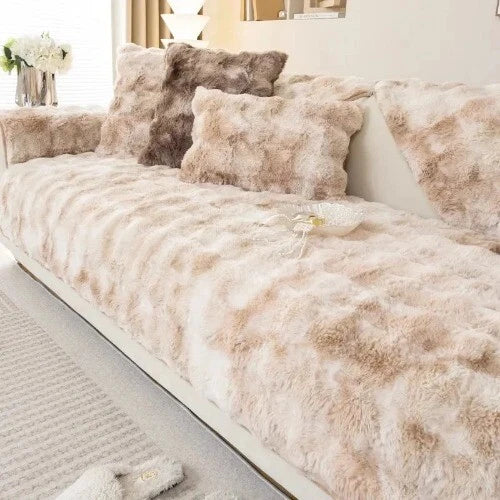 Plush Sofa Cover for Living Room SofaTowel Universal Non-slip Sofa Mat Blanket
