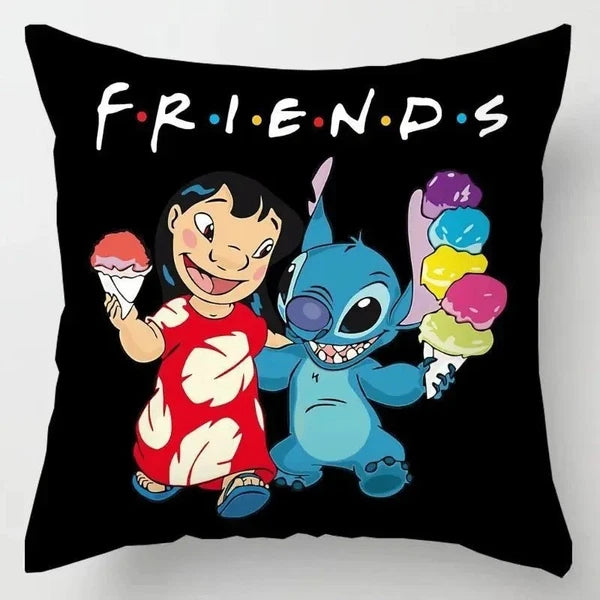 Disney Stitch Pillowcase โ Anime Kawaii Double-Sided Print Pillow Cover for Kids