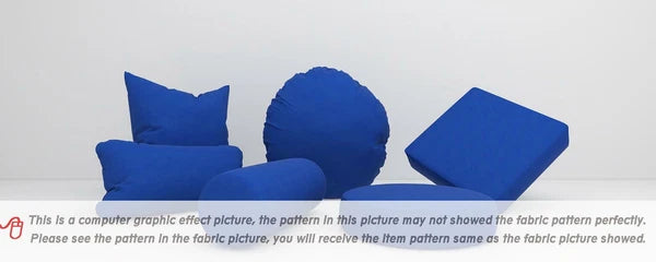 Pb017 Cushion Cover*Blue*Faux Leather synthetic Litchi Skin Sofa Seat 3D Box