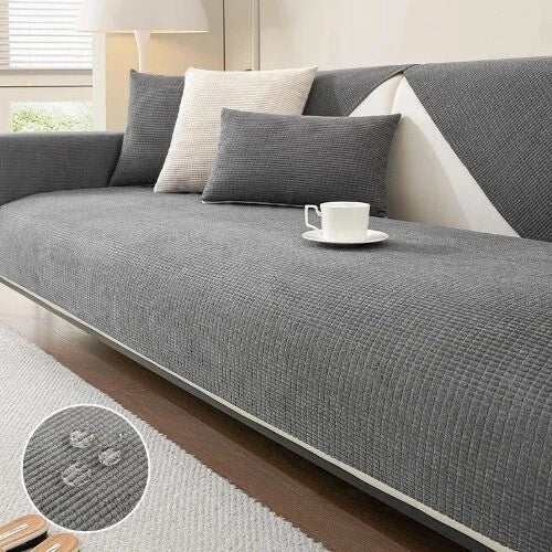 Solid Color Sofa Covers for Living Room Polar FleeceSofa Cushion Mat  Universal