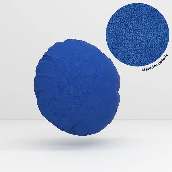 Pb017 Cushion Cover*Middle Blue*Faux Leather synthetic Litchi Skin Box Sofa Seat