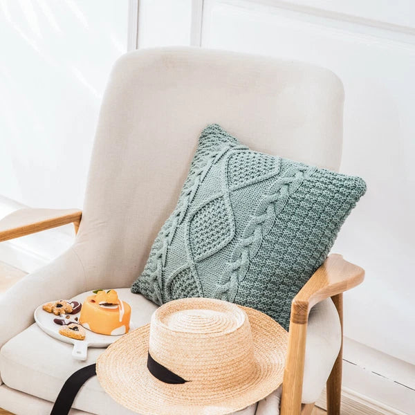 New Sofa Throw Pillowcase Knitted Waist Cushion Covers Bedding Car Home Decor