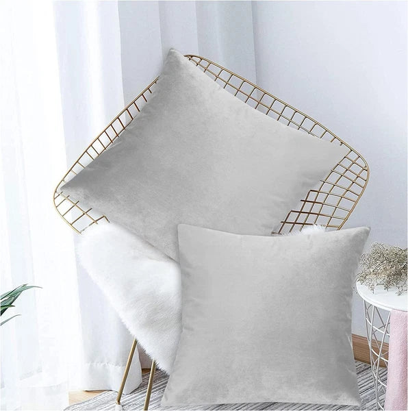 Crushed Cushion Covers or Velvet Cushions 18 x 18 Set of 2 Pair Bed Sofa Pillow